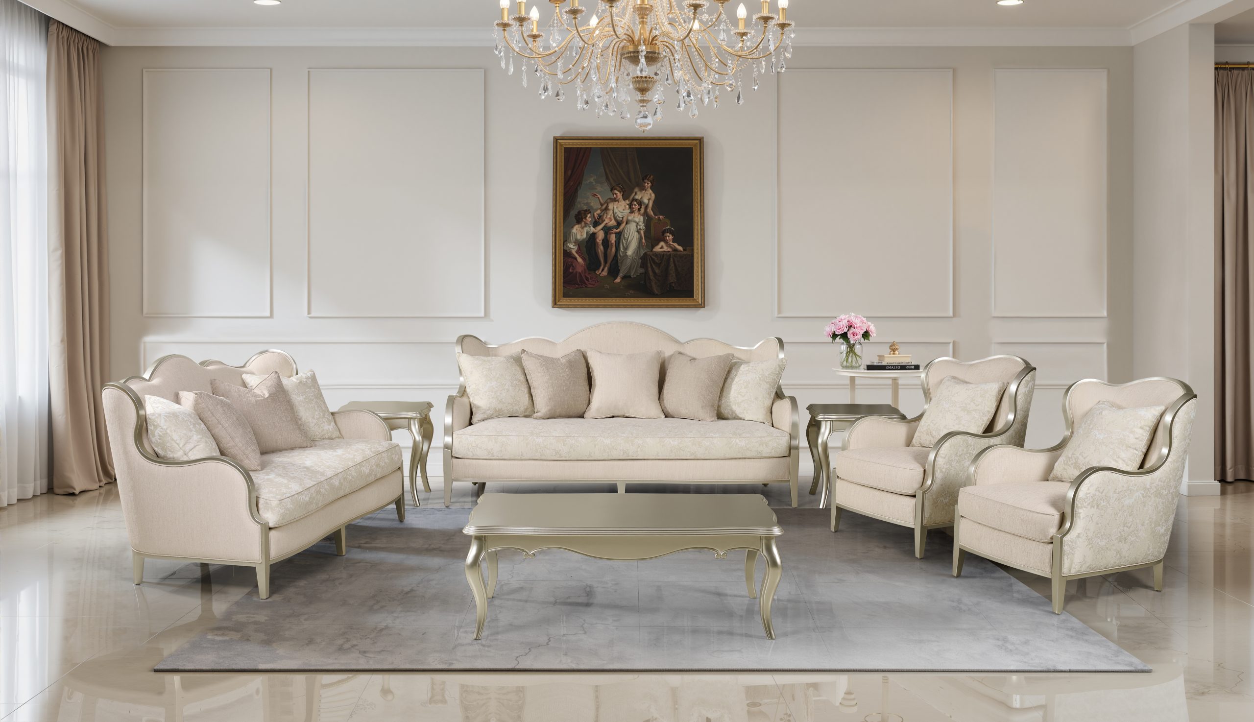 VALENSIA 7 Seater Fabric Sofa